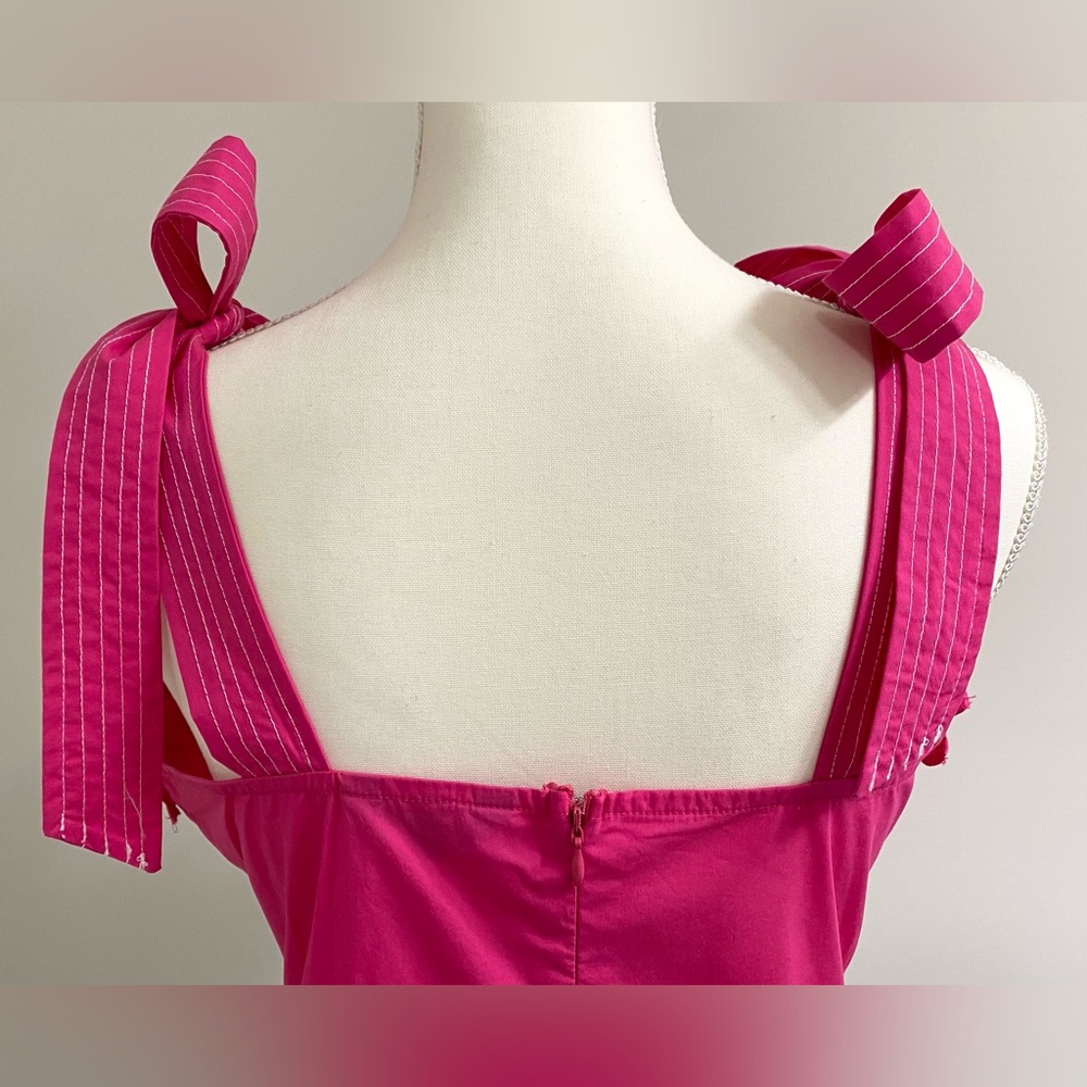 Strut & Bolt Womens L Ruffle Crop Pink Top Boho Fall Festival Preppy Cottagecore - Picture 5 of 15